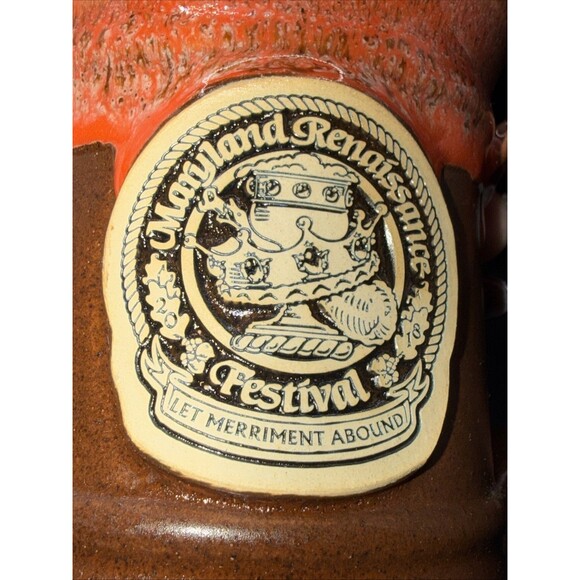 2018 Maryland Renaissance Festival Stein Mug | Brown/Or Made by Grey Fox Pottery - Picture 5 of 7